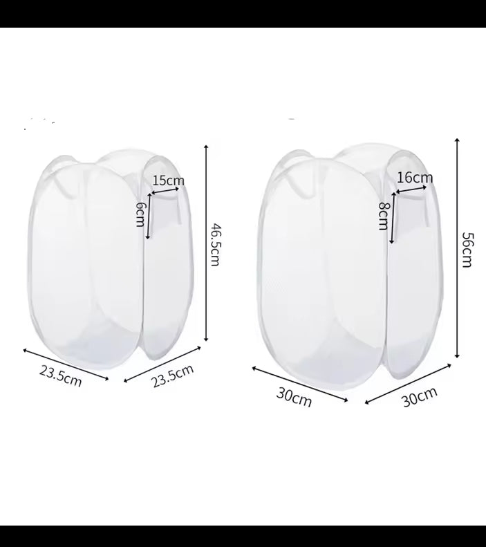 Dirty Clothes Basket Skeleton Ventilated Foldable Easy Storage Portable Large Capacity Clothes Basket