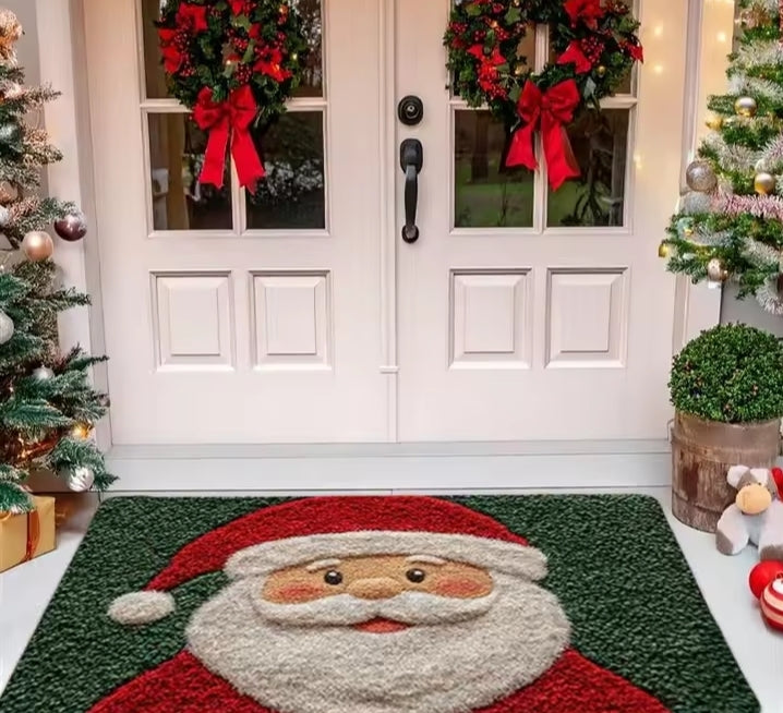 Christmas Door Mat Red Santa Claus Outdoor and indoor Gingerbread Man Carpet  New Year 2026 Merry Christmas Home Decor Foot Mat