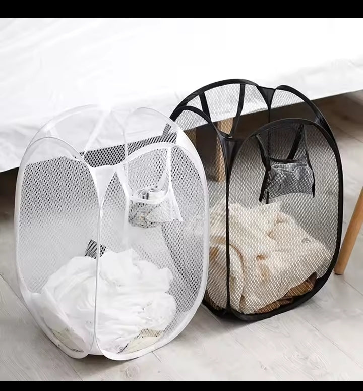 Dirty Clothes Basket Skeleton Ventilated Foldable Easy Storage Portable Large Capacity Clothes Basket