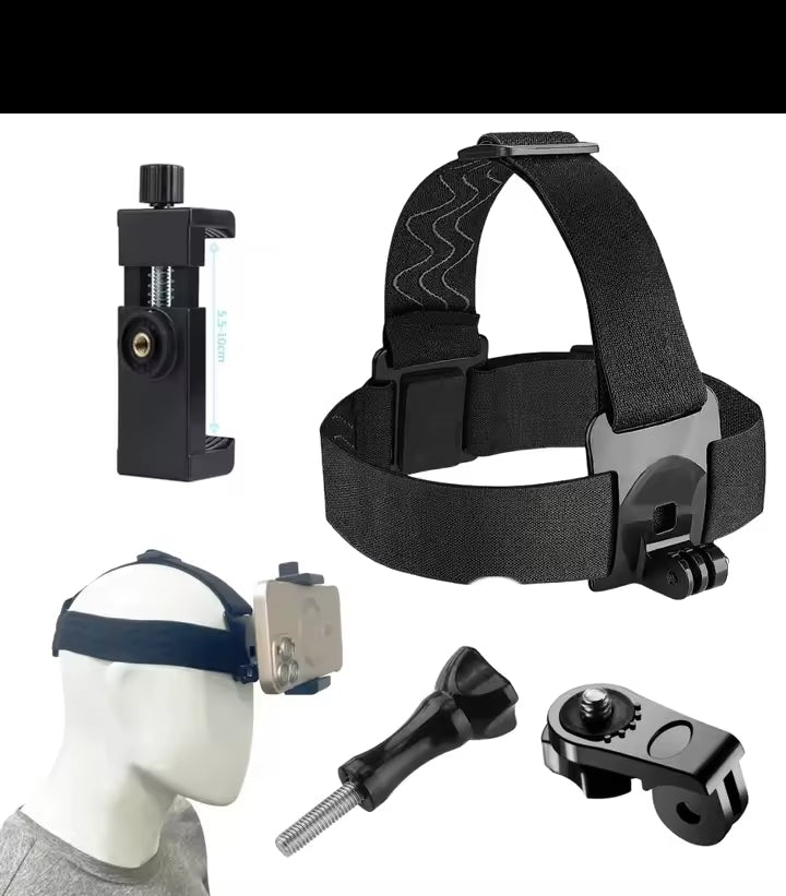 Head Strap Cell Phone Holder Headband Mounting Kit Cell Phone Mounting Bracket For Gopro Hero 11 10 9 8 7 Action Camera