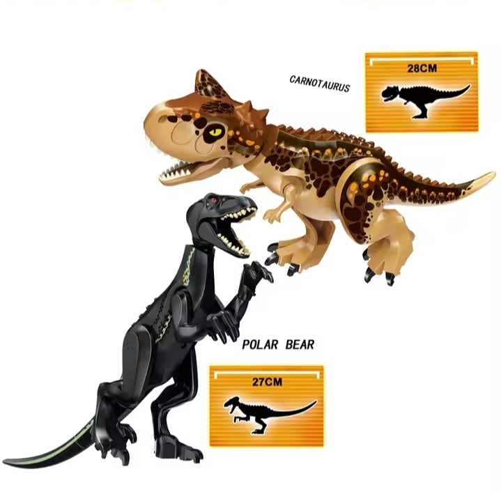 Jurassic World 3 Brutal Raptor Building Blocks Dinosaur Bricks Tyrannosaurus Indominus I-Rex Assemble Toy For Children