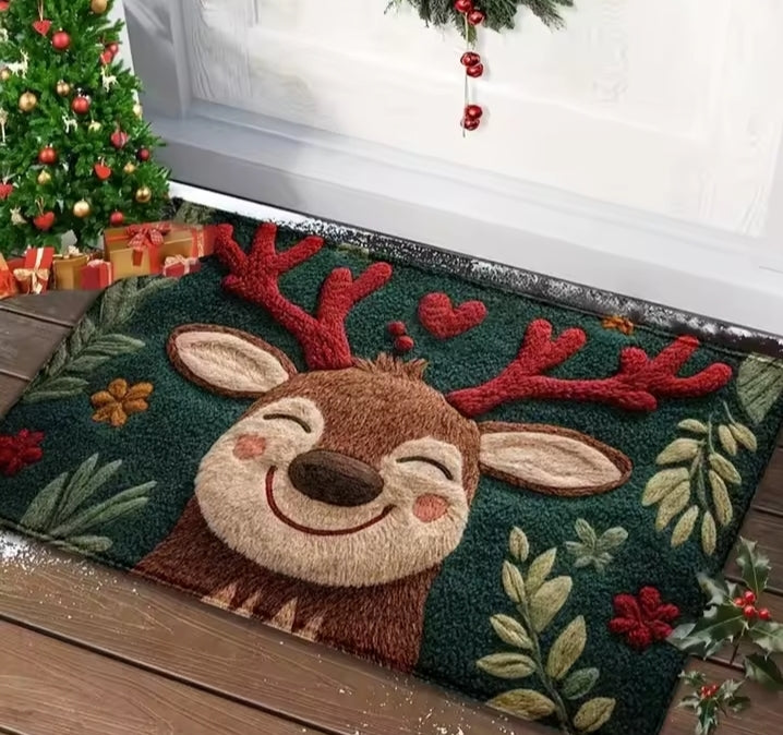 Christmas Door Mat Red Santa Claus Outdoor and indoor Gingerbread Man Carpet  New Year 2026 Merry Christmas Home Decor Foot Mat