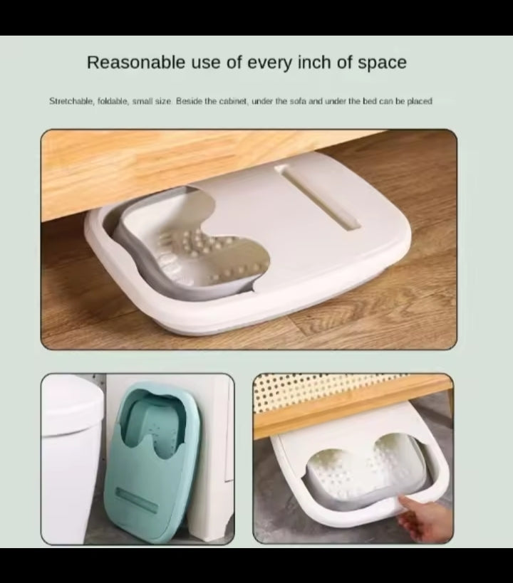 Foldable Footbath Massage Bucket Soaking Bucket Folding Basin Spa Foot Bath Bucket Household Sauna Bathtub Pedicure Bath Bathtub
